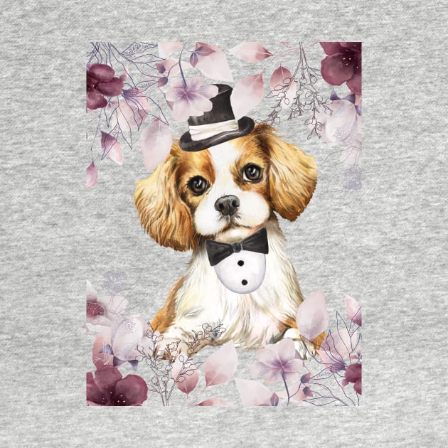 Cavalier King Charles Spaniel wears a suit by Athikan